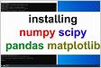 How to install scipy and numpy on Ubuntu 16.0